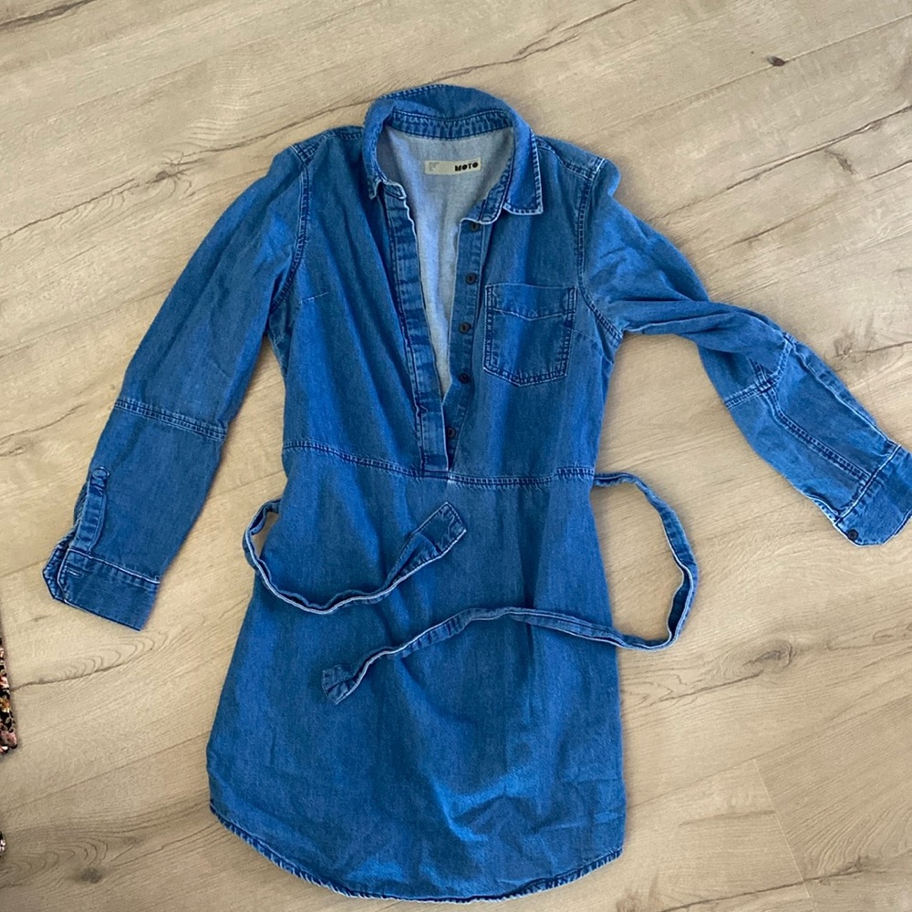 Topshop Denim Shirt Dress- US 6